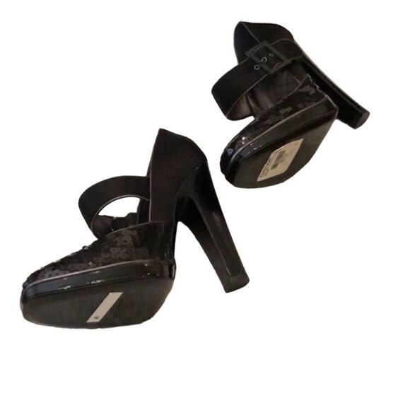 Alberta Ferretti Sequin Mary Jane Heels Size 8 - Picture 5 of 10